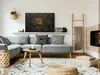 Italienischer Leinwand Leinwandbild - Flower in Gold (1 Produktbild-Vorschau 2