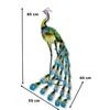 Metall Garten-Figur Pfau 85cm bunt Dekofigur groß Produktbild-Vorschau 7