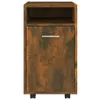 A standalone image of a wooden filing cabinet with wheels. Náhľad obrázku produktu