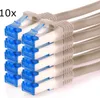 TPFNet 10er Pack 2m Cat.6A Patchkabel / Netzwerkkabel S/FTP Produktbild-Vorschau 1