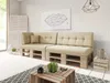 A modern living room with a pallet sofa and coffee table. Produktbild-Vorschau