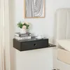 Wandregal 'Stor' mit Schublade 65x30x15 cm Schwarz Produktbild-Vorschau 1