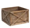 A wooden crate with an X-shaped design on the sides, shown from a three-quarter angle against a white background. Voir les images du produit