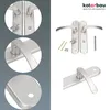 A collage of images showing different views and details of door handles and hardware. Anteprima dell’immagine prodotto