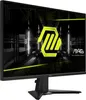 A computer monitor with a futuristic, neon-lit background displayed on its screen. Voir les images du produit