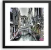 Gerahmtes Poster - Schwarzer Rahmen - Venedig Brücke Wasser Produktbild-Vorschau 1