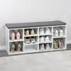KESPER Schuhschrank weiß mit Sitzkissen grau, 9230713 Produktbild-Vorschau 2
