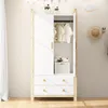 Flieks Armoire avec tringle et 2 tiroirs, penderie 2 portes Voir les images du produit 1