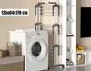 A laundry room scene with a washing machine and a drying rack. Náhľad obrázku produktu