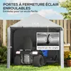 Outsunny Abri de jardin 2 x 2 x 2 m abri vélo extérieur Voir les images du produit 7