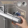 Homelody Duschsystem Thermostat Duschset Chrom 12" Produktbild-Vorschau 4