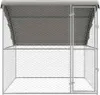 vidaXL Gabbia per cani con ripostiglio Argento 2 x 2 x 2 m Anteprima dell’immagine prodotto 4
