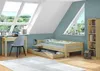 Einzelbett, Holzbett Kiefer massiv klar lackiert 90x200 Produktbild-Vorschau 4