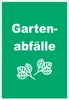 Gartenabfälle Mülltrennung Schild Text Symbol Blätter Produktbild-Vorschau 1