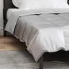 vidaXL Letni koc srebrny 140 x 200 cm, satyna i mikrofibra Podgląd zdjęcia produktu 4