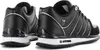 A pair of black K-Swiss sneakers shown from the back and side. Voir les images du produit