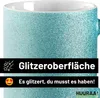 Huuraa Glitzertasse Estland Flagge Herz 330ml Blau Keramik Produktbild-Vorschau 5