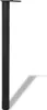A black table leg is shown standing upright against a white background, casting a shadow. Voir les images du produit