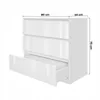 Kommode AVEN 80cm, Schrank 3 Schubladen, Wohnzimmer, Produktbild-Vorschau 6