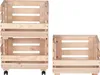 STOLMAK Drewniana Skrzynka na Owoce na Kółkach 37x79x30 cm Podgląd zdjęcia produktu 6