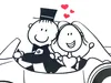 2X HECKBO Autoflagge, Autofahne Hochzeit - Hochzeitsdeko - Produktbild-Vorschau 4