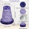 Product details of a vacuum cleaner filter with dimensions and material information. Produktbild-Vorschau