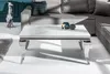 Mesa de centro de 100 cm, diseño de mármol y cristal, mesa Vista previa de la imagen del producto 4