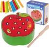 Magnetyczne drewniane jabłko-gąsienica Podgląd zdjęcia produktu 19