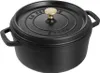 Staub Cocotte, Schwarz, Eisenguss, 22 cm, 4,1 kg Produktbild-Vorschau 3