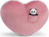 Cuscino Love Panda a forma di cuore 40x27cm con peluche Anteprima dell’immagine prodotto 1