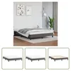The Living Store Bettgestell Grau 140x190 cm Kunstleder Produktbild-Vorschau 1