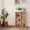 A living room scene with a wooden bookshelf, plants, and decorative items. Produktbild-Vorschau