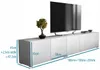 Moderne RTV-Schränke 250 cm in Weiß Matt, stehend oder Produktbild-Vorschau 5