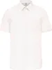 A white short-sleeved button-up shirt for men is shown against a white background. Anteprima dell’immagine prodotto