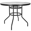 Bistrotisch Metalltisch mit Glasplatte Gartentisch mit Produktbild-Vorschau 2