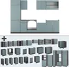 Küchenzeile Vicco R-Line Blau-Grau/Anthrazit 300 cm ohne Produktbild-Vorschau 6