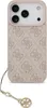 A pink and beige patterned phone case with a gold charm attached. Podgląd zdjęcia produktu