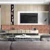 jefety 3D Wandpaneele selbstklebend Rot Ziegel Optik Produktbild-Vorschau 5