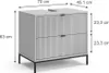 Meuble sous vasque simple Vicco Eliza Gris 70x63cm avec 2 Voir les images du produit 6