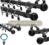 LOFT 240 cm Dvouřadá černá garnýž 19 mm kovová záclonová Náhled obrázku produktu 5