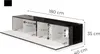 Wohnwand Schwarz Full Hochglanz TV Lowboard 180 cm Produktbild-Vorschau 6