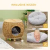 Pawhut: cuccia per gatti in rattan, design 2 in 1, con Anteprima dell’immagine prodotto 6