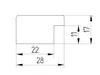 Technical drawing with dimensions for a product. Produktbild-Vorschau