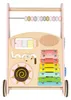 Trotteur en bois pour bébé avec abacus, rose Voir les images du produit 6