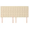 Kopfteile 4 Stk. Creme 90x5x78/88 cm Stoff Produktbild-Vorschau 3