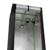 Interior view of a grow tent with reflective lining and a metal frame. Produktbild-Vorschau