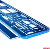 Ramka tablicy rejestracyjnej metalizowana niebieska Podgląd zdjęcia produktu 4