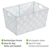 WENKO Úložný kôš ADRIA S Biely policový box Organizér Náhľad obrázku produktu 3
