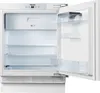 An open, empty refrigerator with the door ajar. Produktbild-Vorschau