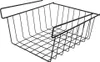 A black metal hanging storage basket is shown from a diagonal angle against a white background. Anteprima dell’immagine prodotto